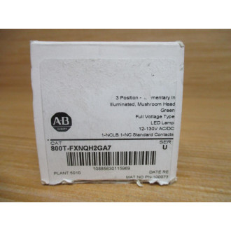 Allen Bradley 800T-FXNQH2GA7 Illuminated Push Button