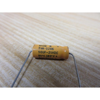 Sprague TVA-1206 Atom Capacitor TVA 1206 50UF 25VDC (Pack of 13) - New No Box