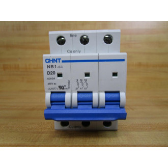 Chint NB1-D20-3P 20A Circuit Breaker NB1D203P (Pack of 3)