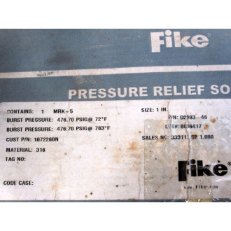 Fike MRK-5 1" Rupture Disc  MRK5