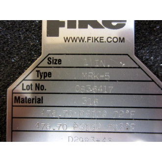 Fike MRK-5 1" Rupture Disc  MRK5