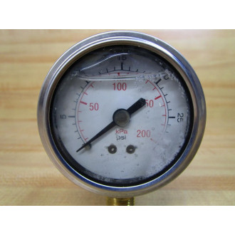 Grainger 5WZ33 Pressure Gauge 0-30PSI 0-200kPa (Pack of 2)