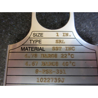 Fike SRL 1" Rupture Disc