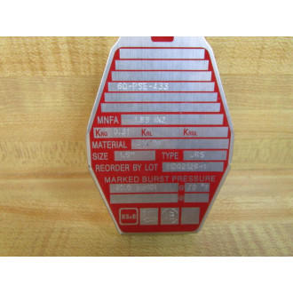 BS&B Safety Systems 11002129-1 1.5" Rupture Disc JRS