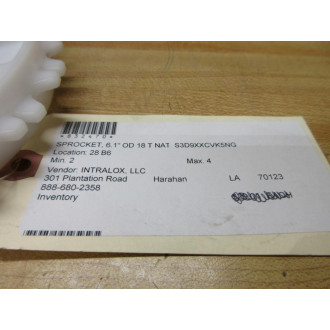 Intralox S900-61PD Sprocket S3D9XXCVK5NG - New No Box