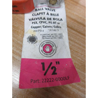 Sharkbite 22222-0000LF 12" Ball Valve 222220000LF