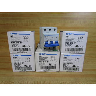 Chint NB1-B40-3P 40A Circuit Breaker NB1B403P (Pack of 4)