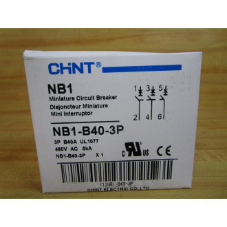 Chint NB1-B40-3P 40A Circuit Breaker NB1B403P (Pack of 4)