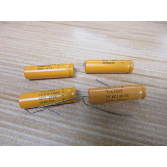 Sprague TVA-1345 Capacitor TVA 1345 4µF 100DC (Pack of 4) - New No Box