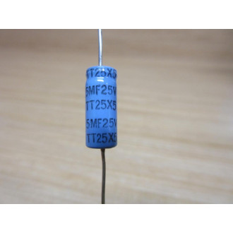 Cornell Dubilier TT25X5 Mallory Capacitor 5MF 25V (Pack of 8) - New No Box