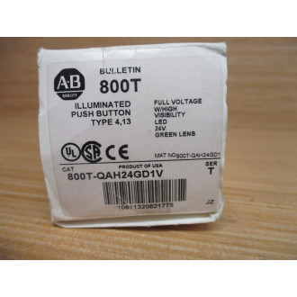 Allen Bradley 800T-QAH24GD1V Illuminated Push Button