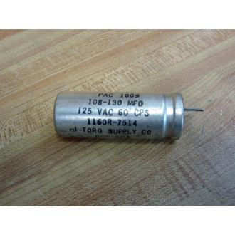 Toro 1160R-7514 Capacitor 1160R7514 108-130 MFD 125VAC - New No Box