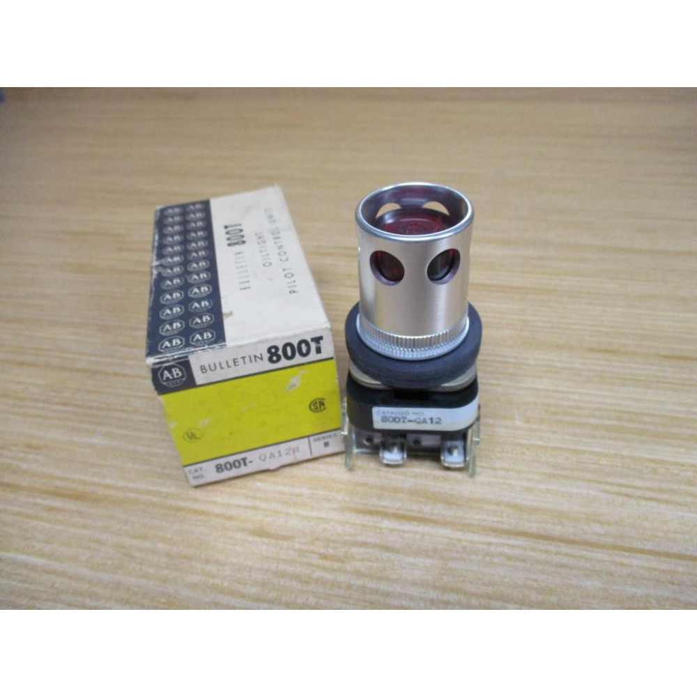 Allen Bradley 800T-QA12R Illuminated Push Button Ser. B