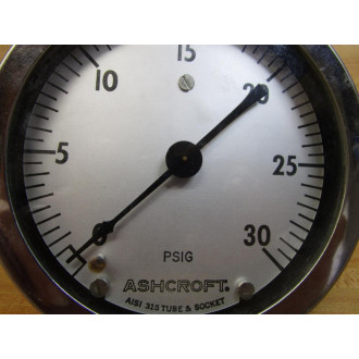 Ashcroft 0-30 PSIG Pressure Gauge Q-106 - Used