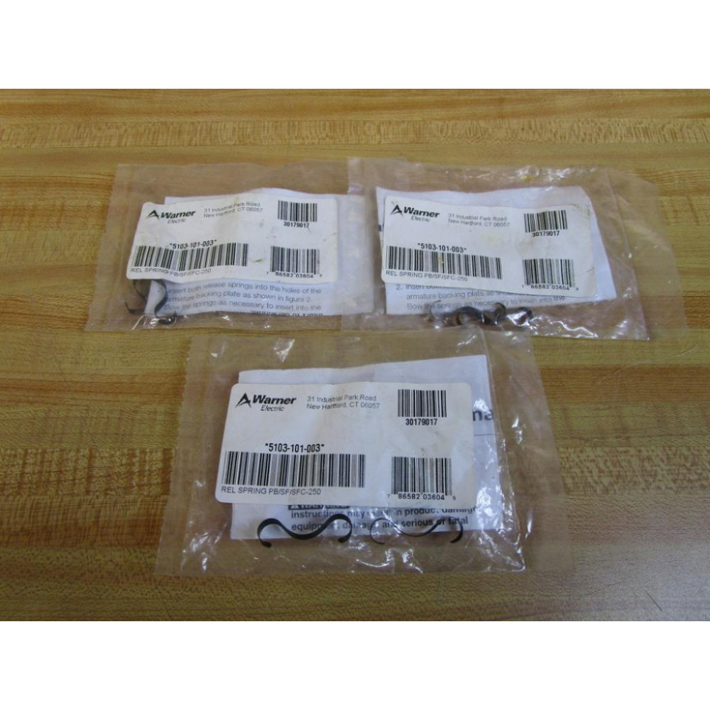 Warner Electric 5103-101-003 Armature Release Spring PBSFSFC-250 (Pack of 3)