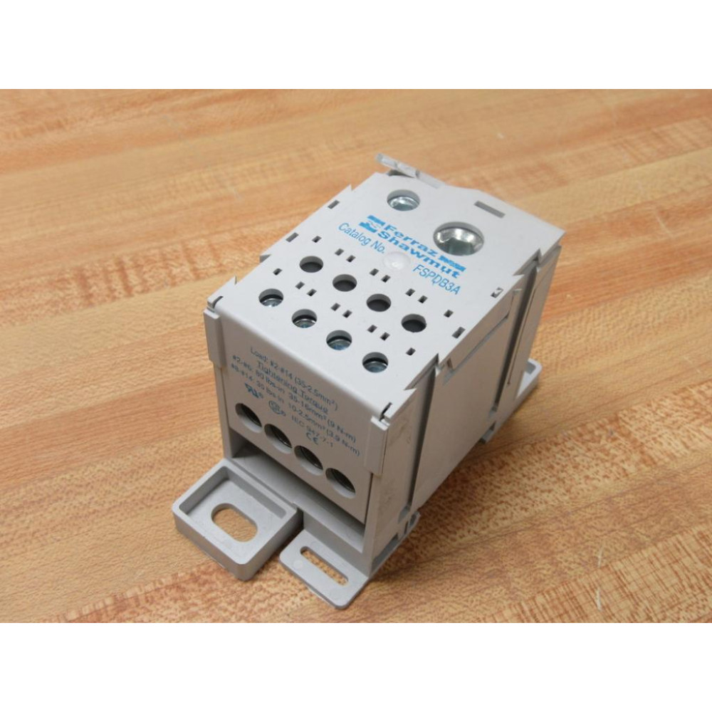 Ferraz  Shawmut FSPDB3A Power Distribution Block Cracked Side - New No Box