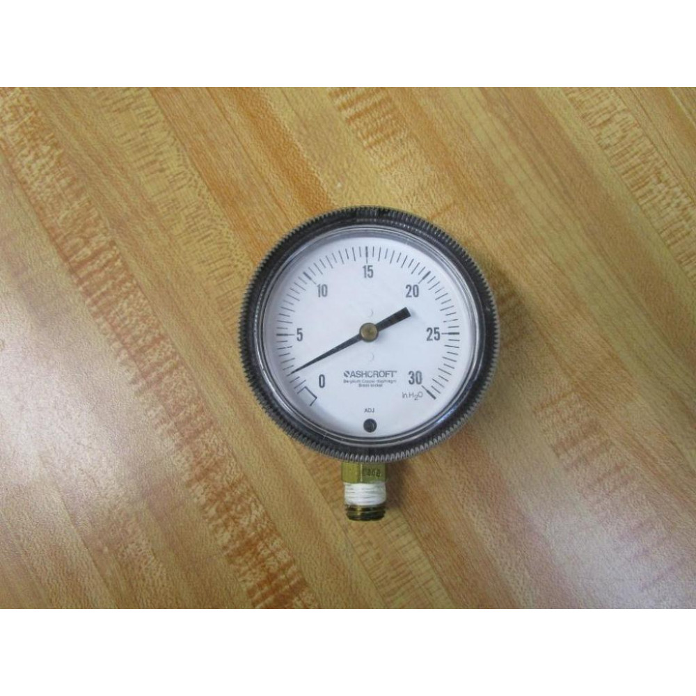 Ashcroft 25-1490-A0-2L-30IW Low Pressure Gauge 251490A02L30IW - Used Ashcroft 25-1490-A0-2L-30IW Low Pressure Gauge 251490A02L30IW - Used