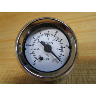 Piab 0-100"Hg Vacuum Gauge 0-100