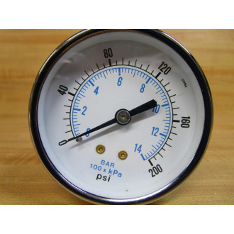 Generic 200PSIKPABAR Pressure Gauge 0-200 PSI