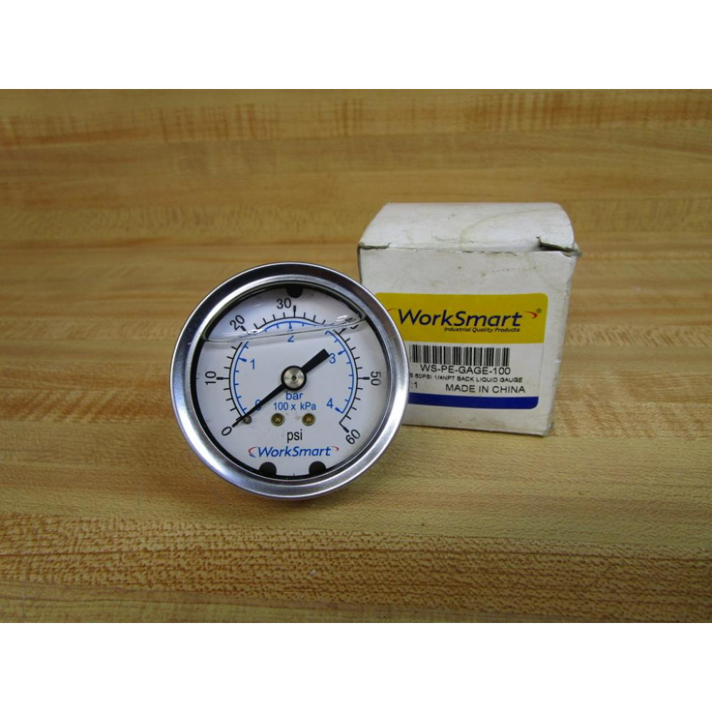 WorkSmart WS-PE-GAGE-100 Pressure Gauge WSPEGAGE100