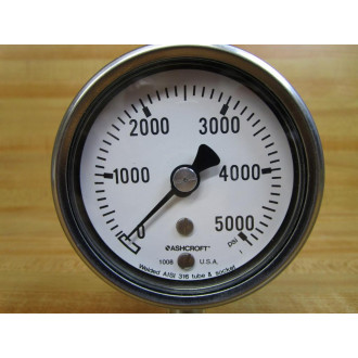 Ashcroft 1008 Series Stainless Steel 0-5000 PSI - New No Box