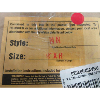 Proco 2X6 240-AVNN-UNB Sphere Flex Fitting