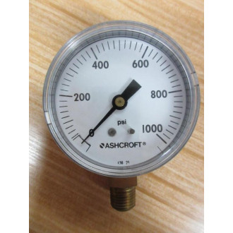 Ashcroft 25W1005PH Vacuum Gauge 02L 0-1000 PSI - New No Box