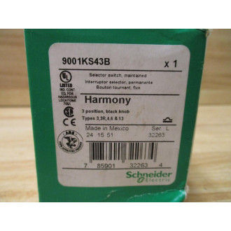 Schneider Electric 9001KS43B Harmony Selector Switch 32263