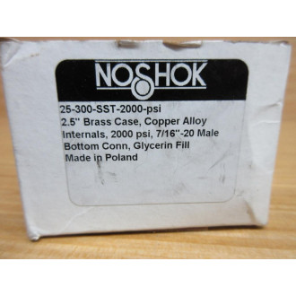 Noshok 25-300-SST-2000-PSI Pressure Gauge 25300SST2000PSI