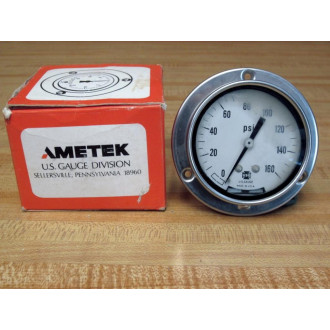 Ametek USG BU-2457-FS 2.5 " Filled Pressure Gauge 160 PSI