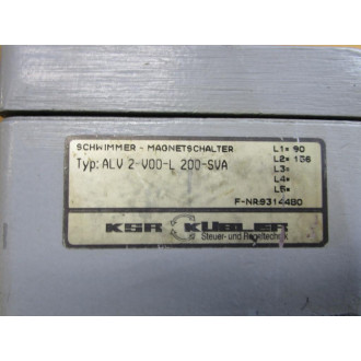 Schwimmer Magnetschalter ALV 2-V00-L 200-SVA KSR Kubler Float Switch - Used