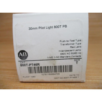 Allen Bradley 800T-PT46R Pilot Light 800TPT46R