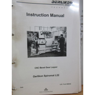 Oerlikon Gear Technology L22Ford9609-E Spiromat L22 Instruction Manual - Used