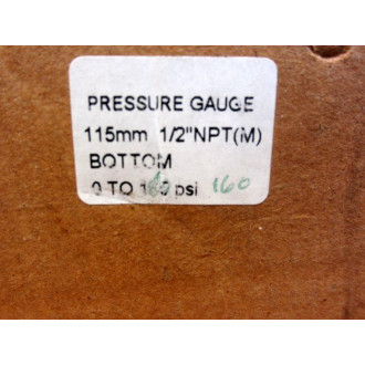 WAL AISI 316L 4.5" Pressure Gauge 160 PSI