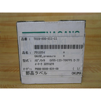 Nagano Keiki GV55-123-70KFPS Pressure Gauge GV55-123