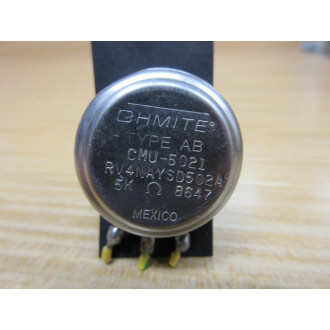 Ohmite RV4NAYSD502A Potentiometer CMU5021E W Knob - Used