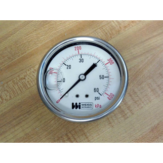 Weiss Instruments LF251-060-4B 2.5" Liquid Filled Pressure Gauge LF2510604B