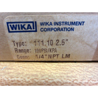 Wika 8990586 2.5" Pressure Gauge 111.10