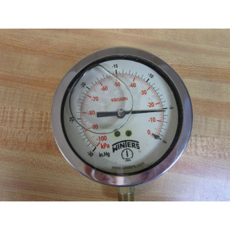 Winters Q700 Vacuum Gauge LFBR 4" 30" HG-0 VACKPA