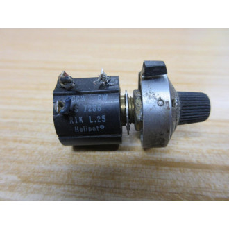 Helipot S 7286 CCW Potentiometer S7286 R1K L.25 W Dial - Used