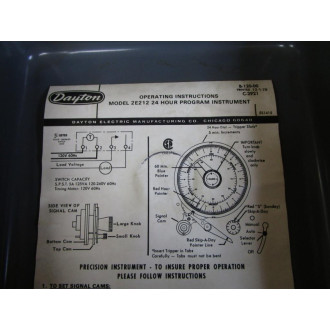 Dayton Electric 2E212 Time Switch - Used