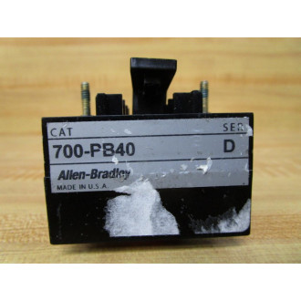 Allen Bradley 700-PB40 Auxiliary Contactor 700PB40 Series D - Used