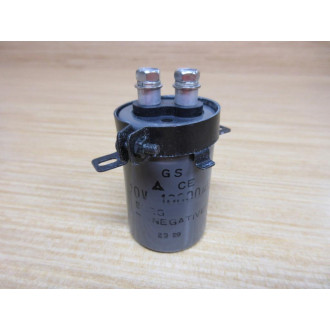 Matsushita GS CE Aluminum Electrolytic Capacitor 10V 10000µF, W Bracket - Used