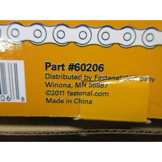 Stronghold 60206 Fastenal Roller Chain 40-1R 10' Length 40-1R-10FT