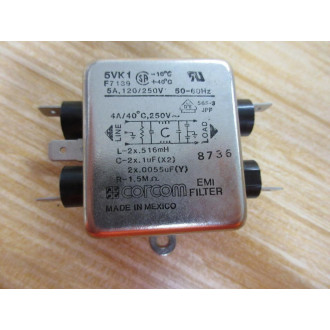 Corcom 5VK1 EMI Filter 5A 120250V 50-60HZ - New No Box