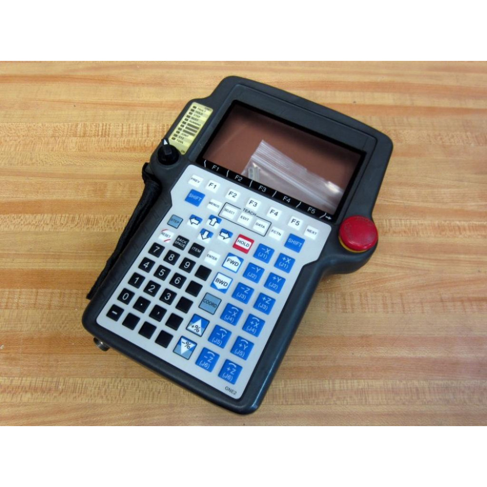 Fanuc A05B-2301-C305 Teach Pendant Enc.Only wNew Keypad, SSW + E-Stop - Used
