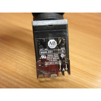 Allen Bradley 800MB-16HX2B Operator For Selector Switch W800M-XD1 - Used