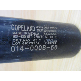 Copeland 014-0008-66 Capacitor 014000866 - Used