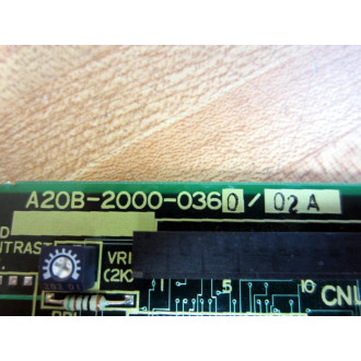 Fanuc A20B-2000-0360 Board A20B-2000-036002A - Used