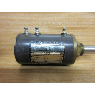 Helipot 7216 Potentiometer Res. 500Ω - Used